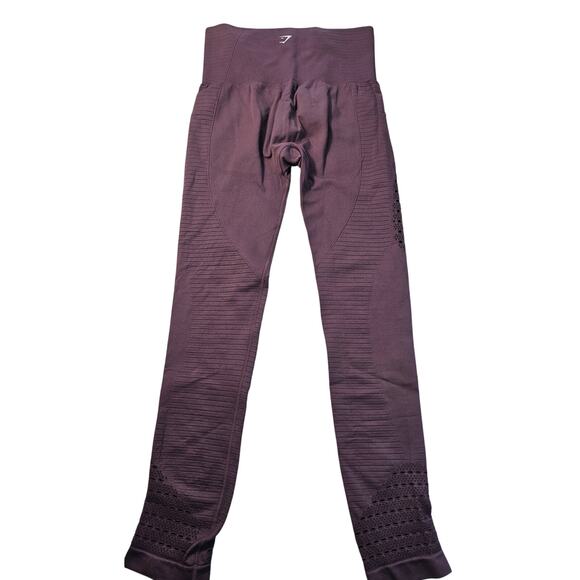 Gymshark Energy Seamless Leggings Womens S / XS (?) Purple Athleisure High Rise - Picture 2 of 7